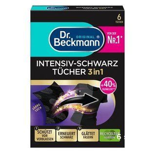 Серветки для прання чорних речей Dr.Beckman 3 в 1 4008455064611 фото