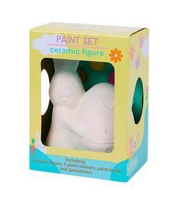 Набір Paint Set гіпсова фігурка+фарби Зайчик і писанка 8712417646710 фото