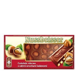 Шоколад Nussbeisser молочний з фундуком 100 грам 5903189076314 фото
