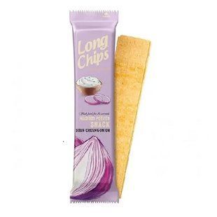 Чіпси Long Chips сметана та цибуля 75 грам 4750127300601 фото