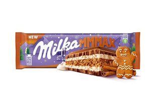 Шоколадка Milka Max з печивом з корицею 300 грам 7622201386160 фото