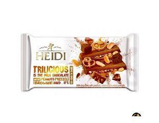 Шоколад молочний з арахісом, брауні і кренделиками Heidi 180 грам 5941021027032 фото