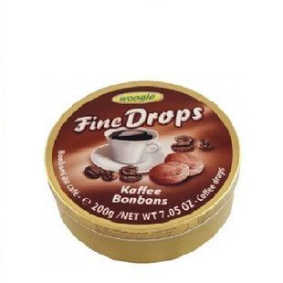 Льодяники Woogiе Fine Drops кавовий смак 200г Ж/Б 9002859066047 фото