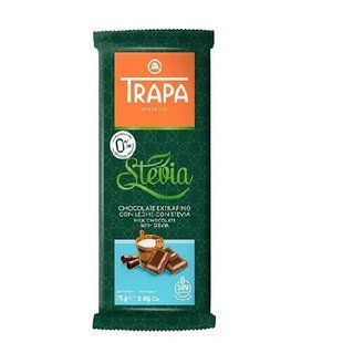 Шоколад без цукру Trapa молочний 75г 8410679030017 фото