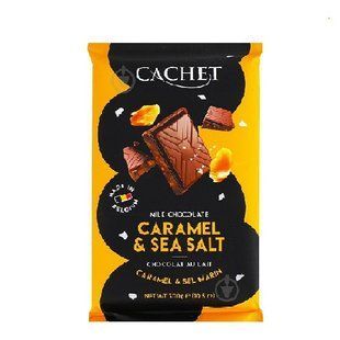 Шоколад Cachet 300г молочний карамель і морська сіль Бельгія 5412956216469 фото