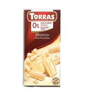 Шоколад Torras білий без цукру 75 г 8410342005618 фото