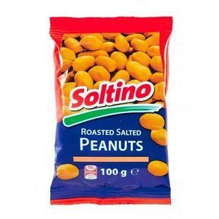 Арахіс солений Soltino Roasted Salted Peanuts 100 g 4335896445014 фото