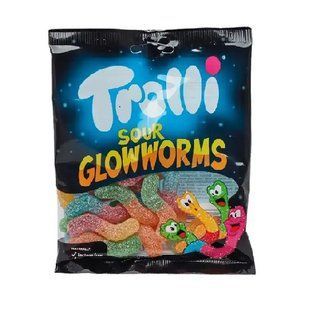 Trolli жувальний мармеладSour Glowworms 100 грам 4003084319385 фото