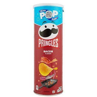 Чіпси Pringles зі смаком беконом 165 г 5053990161690 фото