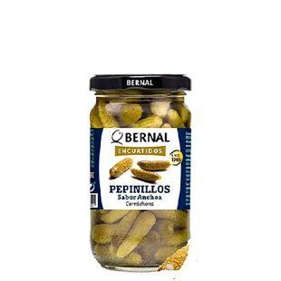 Огірки корнішони Bernal зі смаком анчоуса 300г 8428391100321 фото