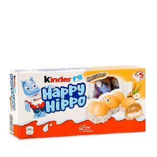Бегемотики Kinder Happy Hippo Noisette 5шт 8000500362266 фото