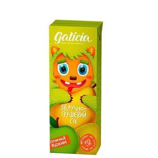 Сік Galicia яблучно-грушевий для немовлят 200 мл 4820209564266 фото