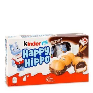 Бегемотики Kinder Happy Hippo Cacao 5шт 8000500023624 фото