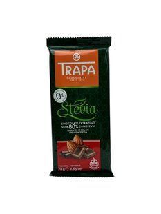 Шоколад Trapa без цукру чорний 80% 8410679030031 фото