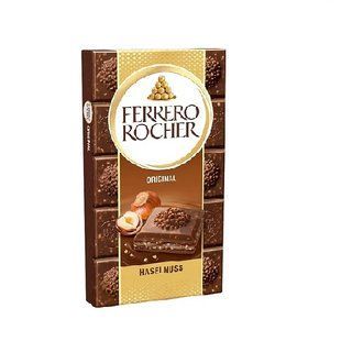 Шоколад Ferrero Rocher молочний з фундуком 90г 8000500359488 фото