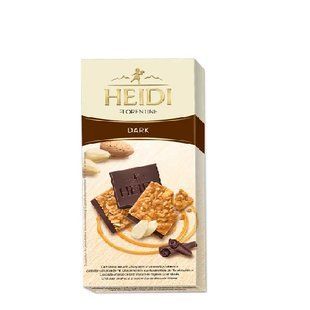 Шоколад Heidi чорний з карамелізованим мигдалем 100 грам 5941021011147 фото